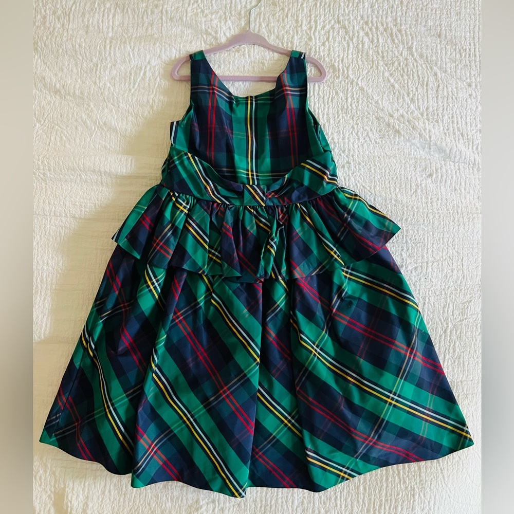 Janie and Jack Green Plaid Kids Dress